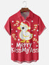Men's Christmas Funny Graphic Short Sleeve Hawaiian Shirt